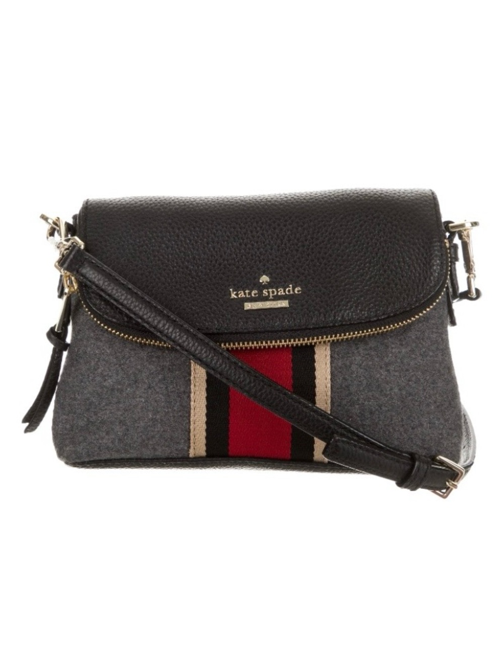 Kate Spade New York, "Jackson Street Small Harlyn" Crossbody Bag, Charcoal, $50